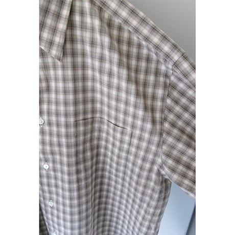 FUJI / COTTON CHECK SHIRT *GRAY