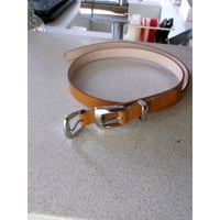 Rich I / Elongated [Leather Belt] *CAMEL