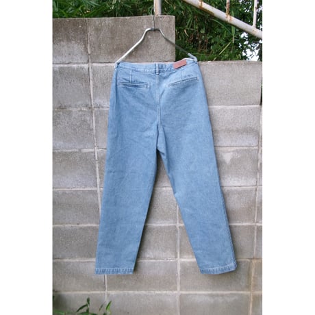FUJI /  WASH DENIM SLACKS *BLUE