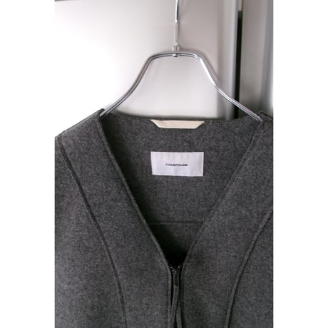 YUTASETOGAWA / "ME" DOCTOR VEST WOOL MELTON *GRY