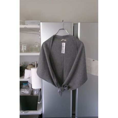 FUJI / WHITE CASHMERE SCARF *GRAY