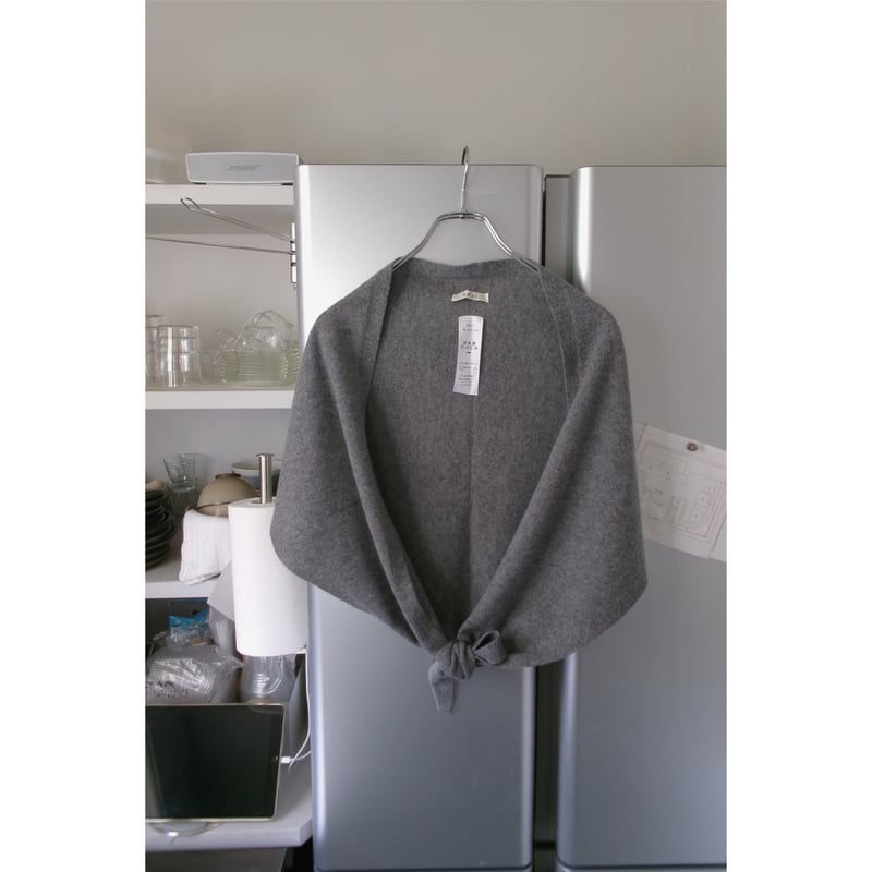 FUJI / WHITE CASHMERE SCARF *GRAY | AVET