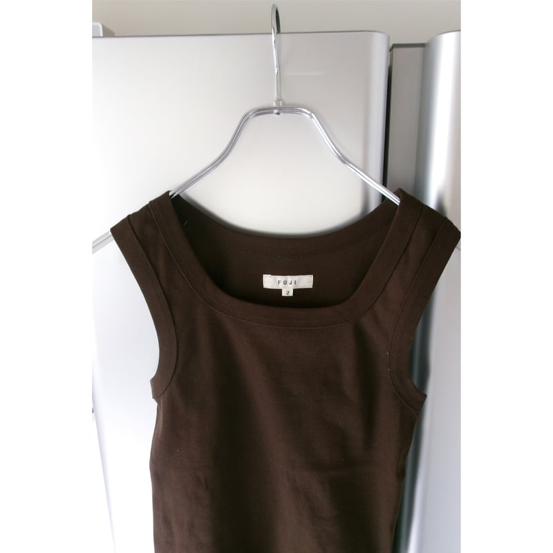 FUJI / COTTON SQUARE TANK TOP(for ladies) *BROW
