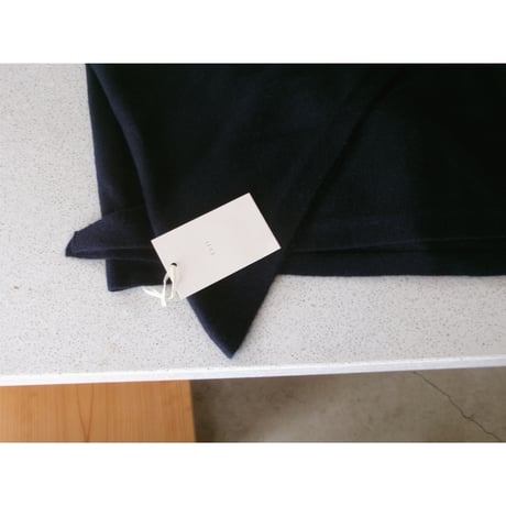 FUJI / WHITE CASHMERE SCARF *NAVY