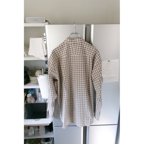 FUJI / COTTON CHECK SHIRT *GRAY