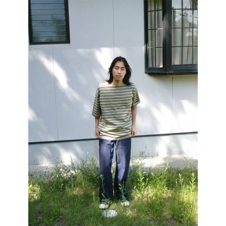 TOZAOU / Wall Pocket Tee *Gray×Yellow