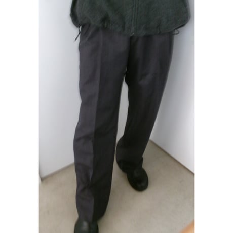 OLD FOLK HOUSE / Wool & Mohair Gabardine Trousers *DARK GRAY