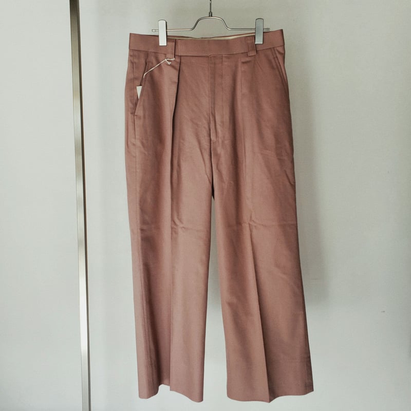 INTERIM / FRENCH ARMY CHINO 1-TUCK BAGGY SLACKS INTERIM / FRENCH ARMY CHINO 1-TUCK BAGGY SLACKS