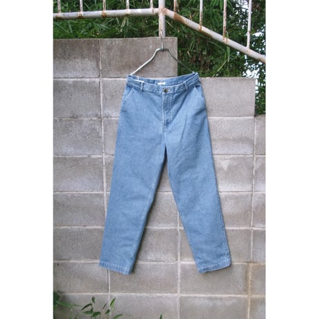 FUJI /  WASH DENIM SLACKS *BLUE