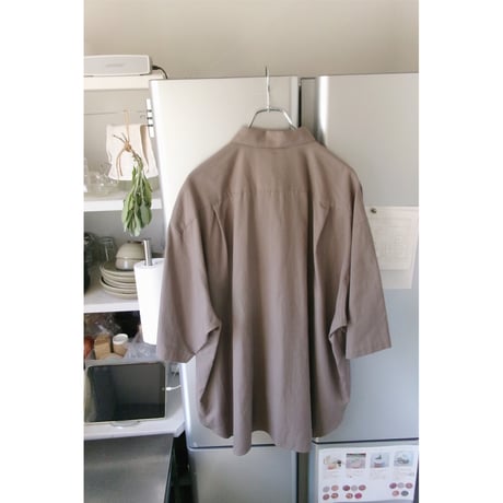 Blanc YM / Soft Oxford Half Shirts *Beige