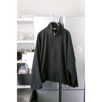 Blanc YM / CASHMERE ZIP JACKET *CHARCOAL GRAY