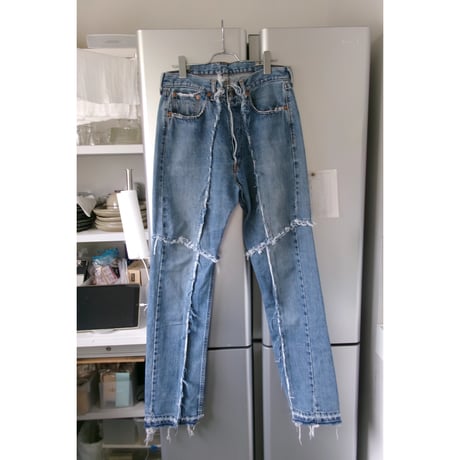 YUTASETOGAWA / YS-UNIFORM RECONSTRUCTED DENIM TROUSERS *WASHED