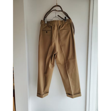 Blanc YM / Cotton Easy Trousers-Beige