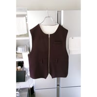 TOZAOU / High Tuck Waistcoat *BROWN