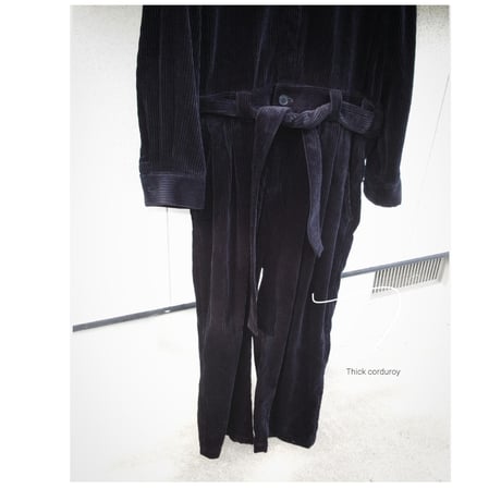 Blanc YM / Wide Corduroy Jumpsuit *NAVY