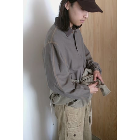 NO ROLL / DRY WASHI L/S POLO *KUCHIBA