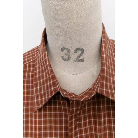 FUJI / COTTON CHECK SHIRT *BROWN