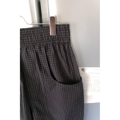ABELIA EDWARD GOUCHA / ECHO SHORTS check *BLACK