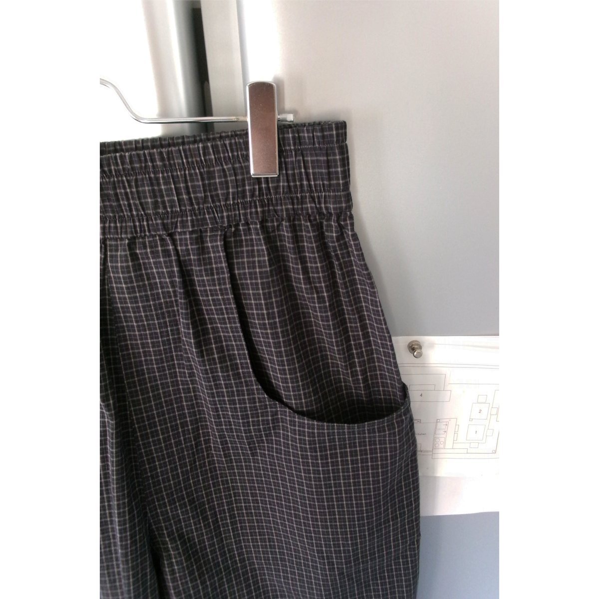 ABELIA EDWARD GOUCHA / ECHO SHORTS check *BLACK