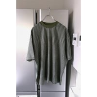 EVCON/ BORDER WIDE S/S T-SHIRT *GREEN