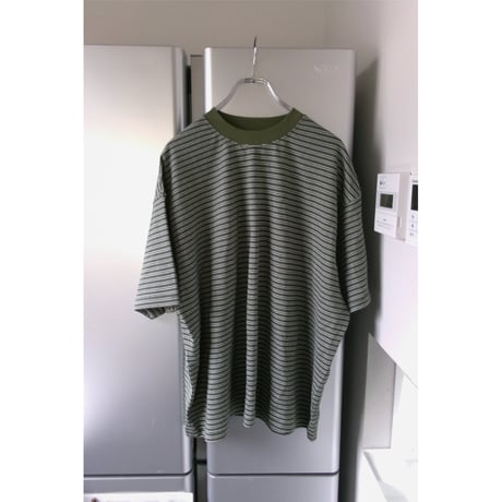 EVCON/ BORDER WIDE S/S T-SHIRT *GREEN