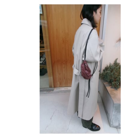 FUJI / STAINCOLLAR BELTED COAT *BEIGE