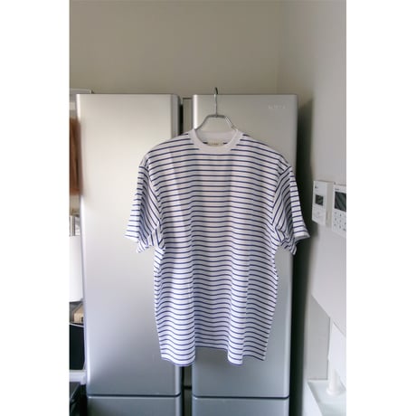 FUJI / SUPIMA COTTON BO RDER S/S T-SHIRTS *BLUE