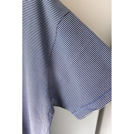 EVCON/ MERCERIZATION BORDER WIDE S/S TEE *BLUE