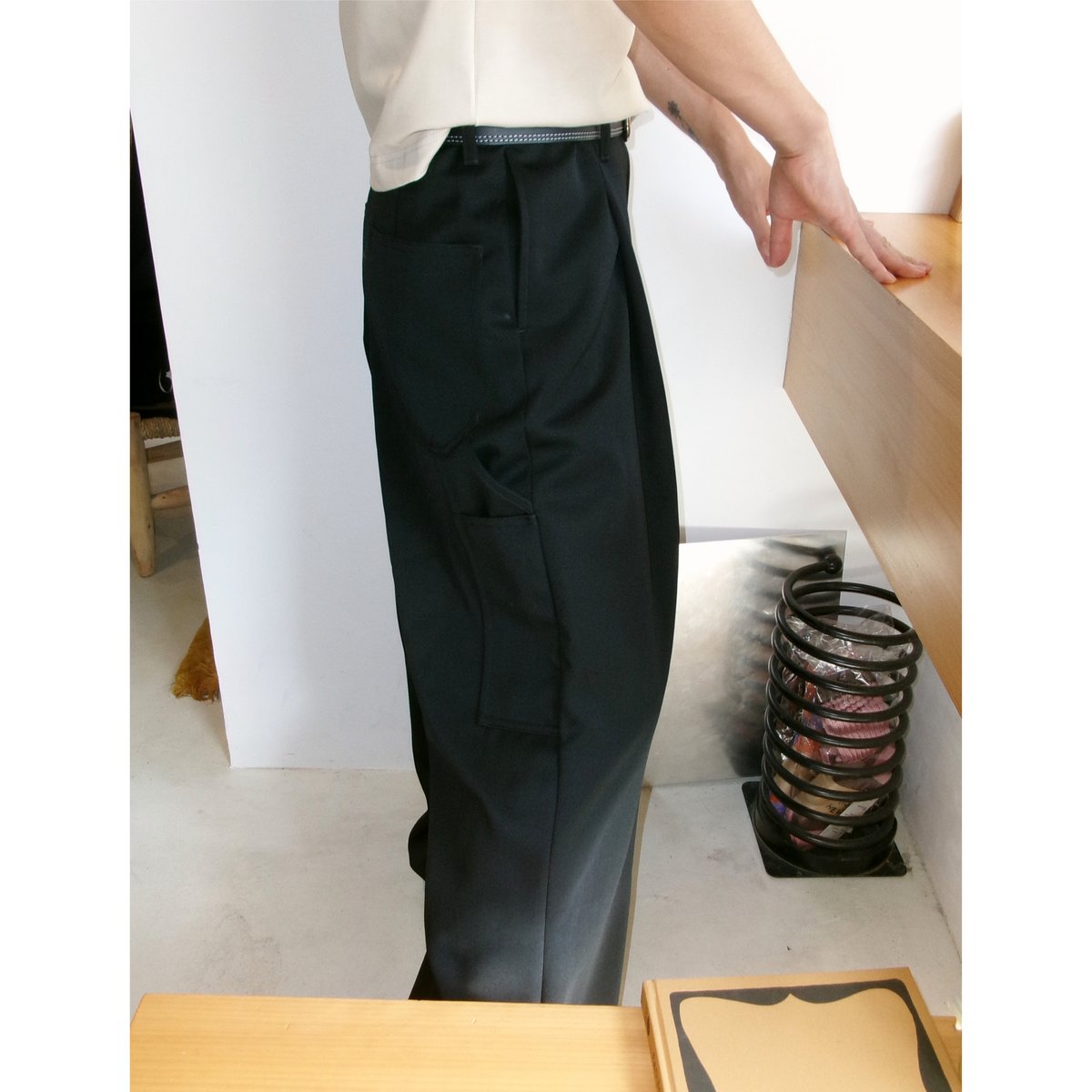 Rich I / TUCK WIDE PAINTER TRUSER *BLACK | AVET
