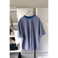 EVCON/ MERCERIZATION BORDER WIDE S/S TEE *BLUE