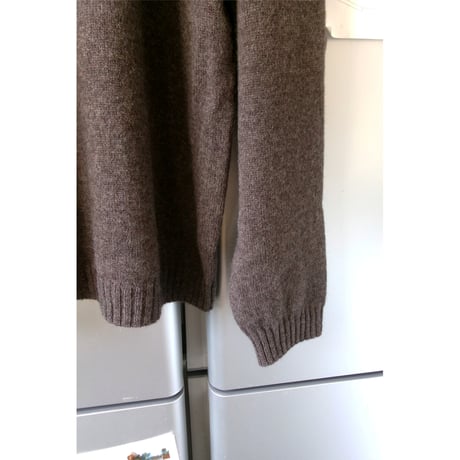 Blanc YM / ALPACAPOLO COLLAR KNIT SHIRT *BROWN