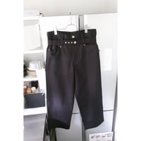 ABELIA EDWARD GOUCHA / DOUBLE BELT PANTS *BLACK