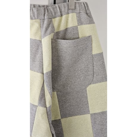 TOZAOU / Tile Panel Monpe Shorts *Gray × Yellowinig