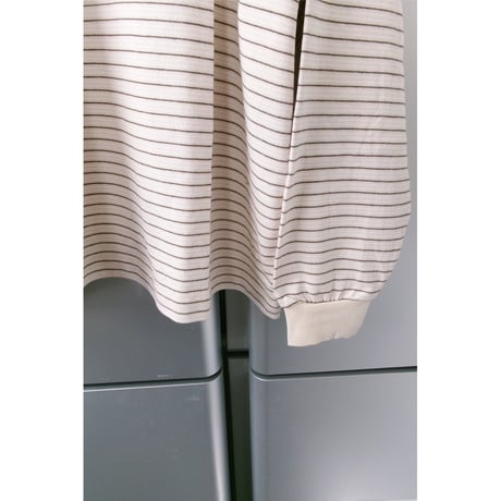 EVCON/ BORDER WIDE L/S T-SHIRT *IVORY