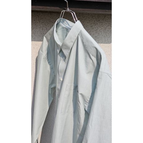 FUJI /  CLASSIC COLLAR SHRITS *GREEN STRIPE