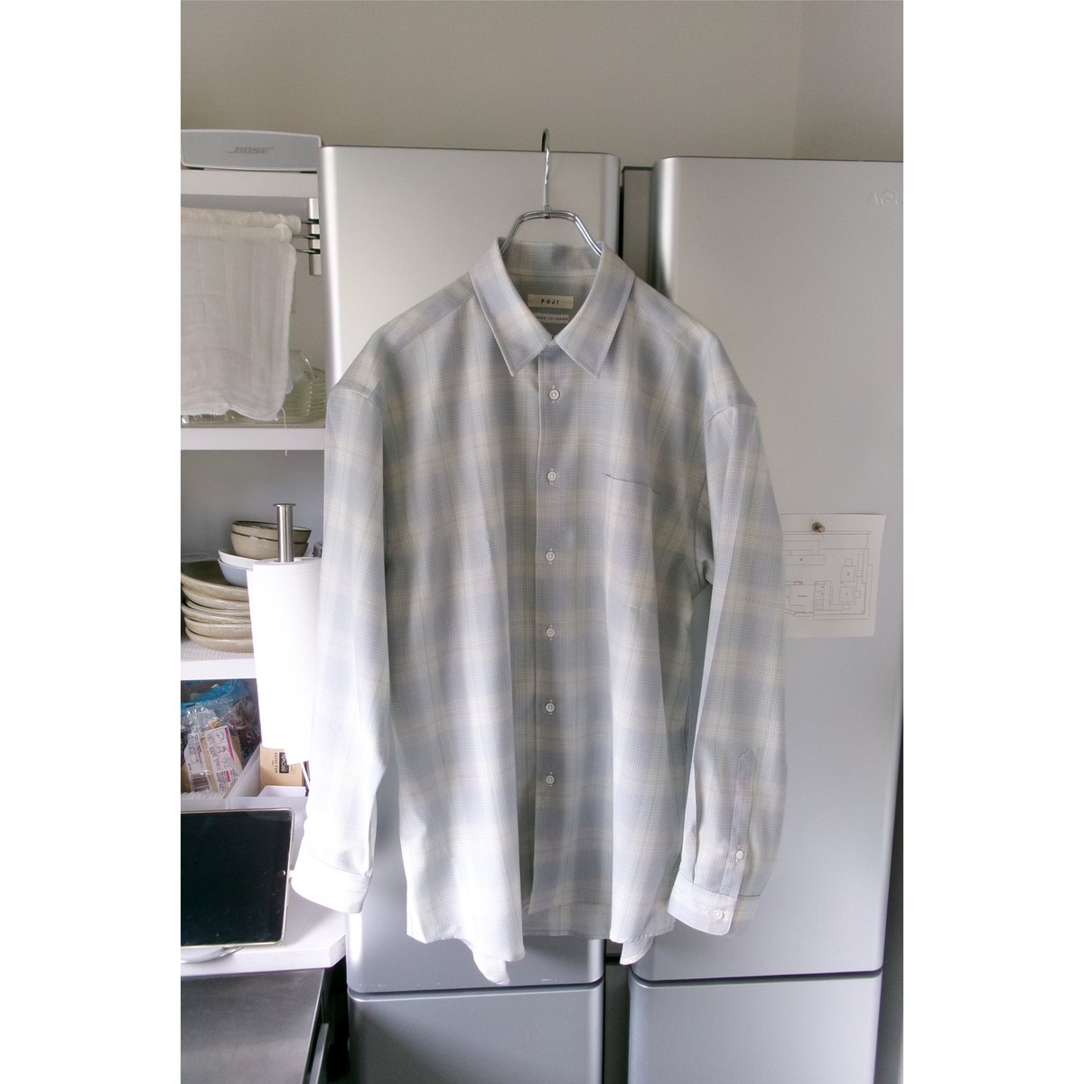 FUJI / WOOL CHECK STANDARD SHIRT *BLUE | AVET