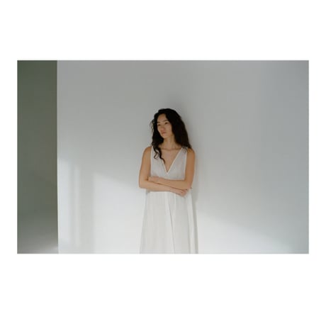 FUJI / COTTON STRIPE ONEPIECE(for ladies) *WHITE