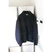 FUJI / WOOL MELTON BASIC BLOUSON *NAVY