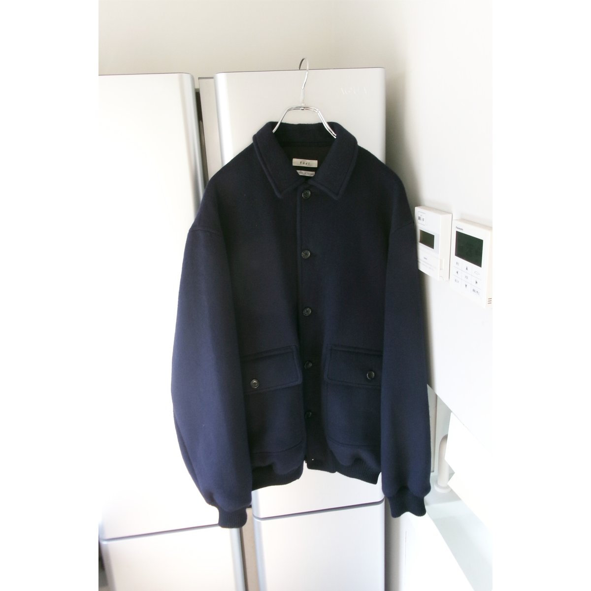 FUJI / WOOL MELTON BASIC BLOUSON *NAVY | AVET