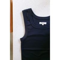 FUJI / COTTON SQUARE TANK TOP(for ladies) *NAVY