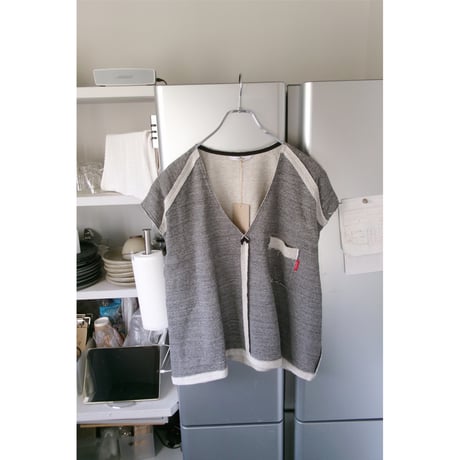 YUTASETOGAWA / Raw V Pullover *GRAY