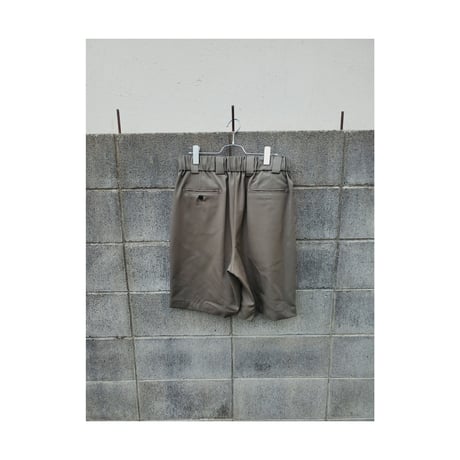 Blanc YM / Wide Easy Half Trousers -Gray