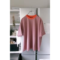 EVCON/ MERCERIZATION BORDER WIDE S/S TEE *ORANGE