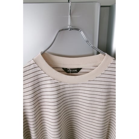 EVCON/ BORDER WIDE L/S T-SHIRT *IVORY