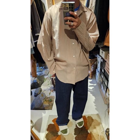 OLD FOLK HOUSE / Lounge Shirt *Brown & Purple (Lamé)