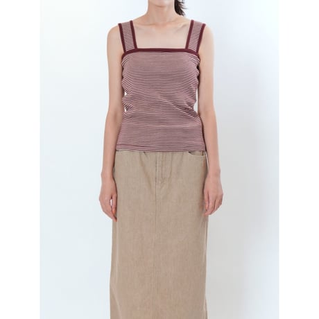 MY___ / Miller x MY SQUARE BARE TOP *BURGUNDY BORDER
