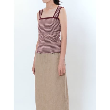 MY___ / Miller x MY SQUARE BARE TOP *BURGUNDY BORDER