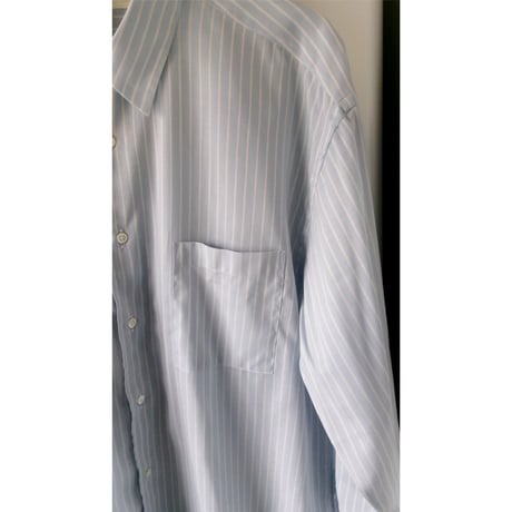 FUJI /　COTTON CUPRA STRIPE SHIRT *BLUE