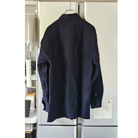 FUJI / WOOL LINEN SHIRTS *NAVY