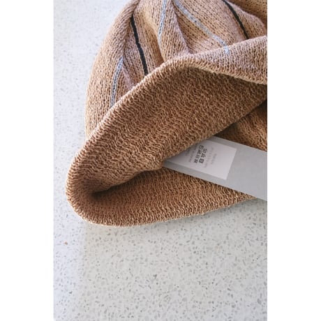 NO ROLL / TWOFACE WASHI BEANIE *APRICOT